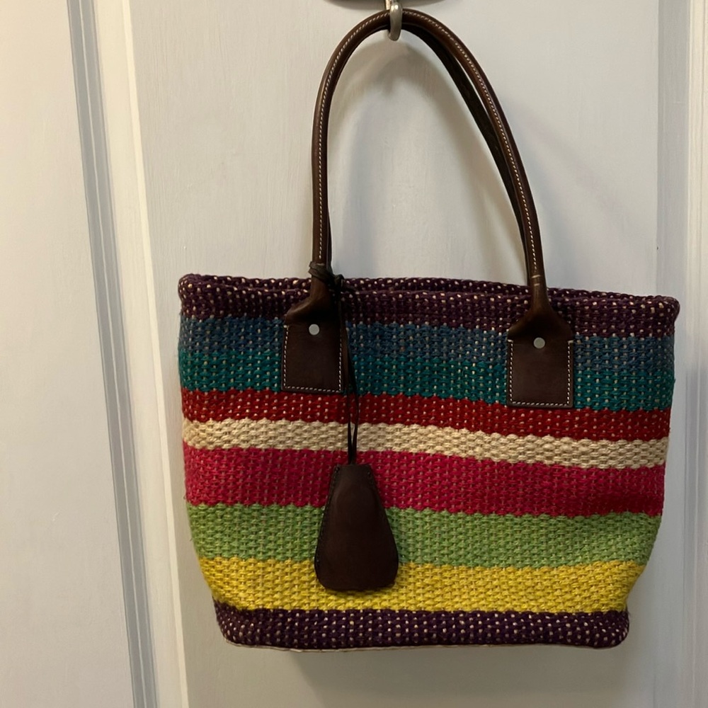 Gap straw tote bag